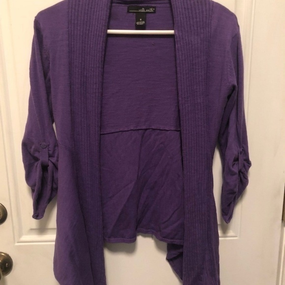 Willi Smith Women's Small Cardigan Sweater Purple - Picture 2 of 8